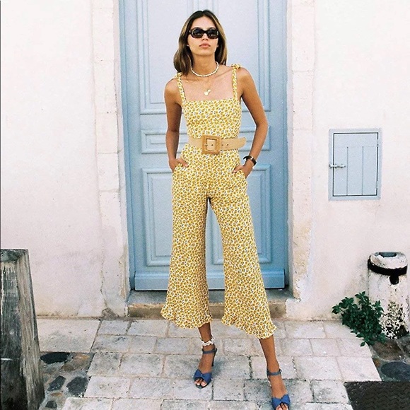 Faithfull the Brand Kasbah Floral Yellow Jumpsuit - Picture 16 of 16